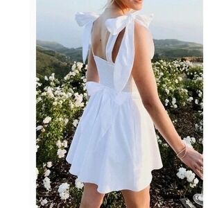Show Me Your Mumu Claire Mini Dress Tie Shoulder White Size XL Party Summer